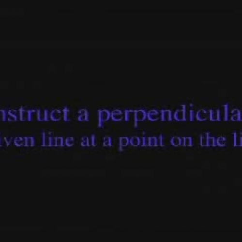 Euclidean Construction of a Perpendicular to 