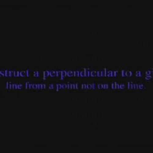 Euclidean Construction of a Perpendicular to 