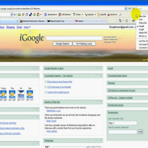 Google Toolbar and Bookmarks