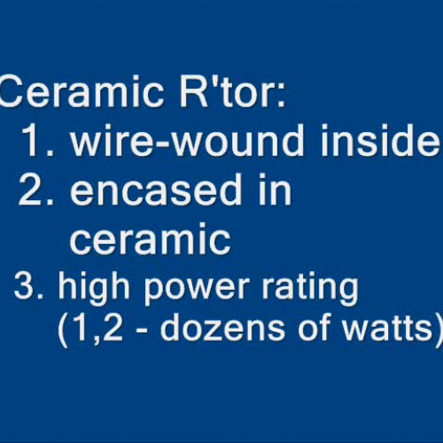 1ca. Resistor arrays and Ceramic resistors