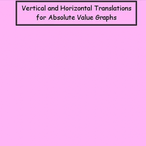 Translations for Absolute Value Graphs