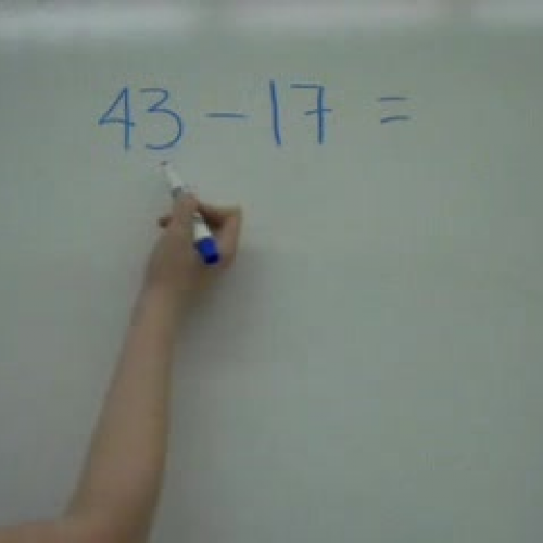 Subtraction of a 2 digit from a 2 digit numbe