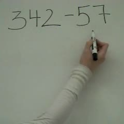 Subtraction of a 2 digit number from a 3 digi