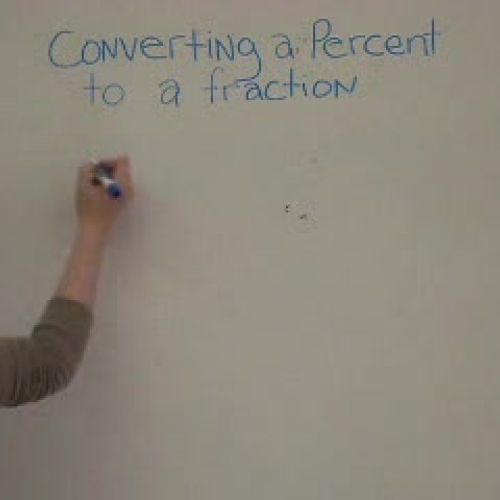 Converting Percent to Fraction