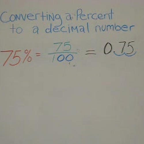 Writing a Percent as a Decimal Number