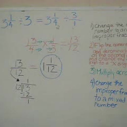 Dividing a Mixed Number by a Whole Number