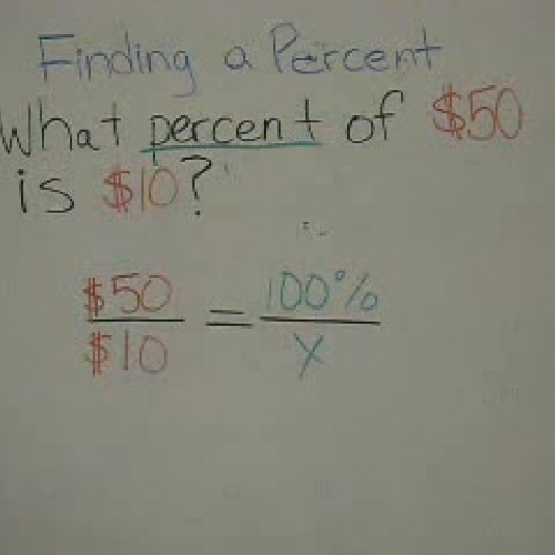 Percent. Finding the Percent.