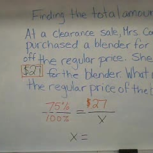 Finding the Total Amount. Word Problem