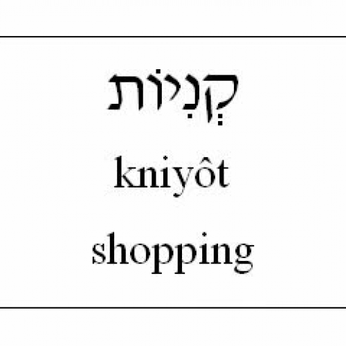 Learn Hebrew Shopping Vocabulary