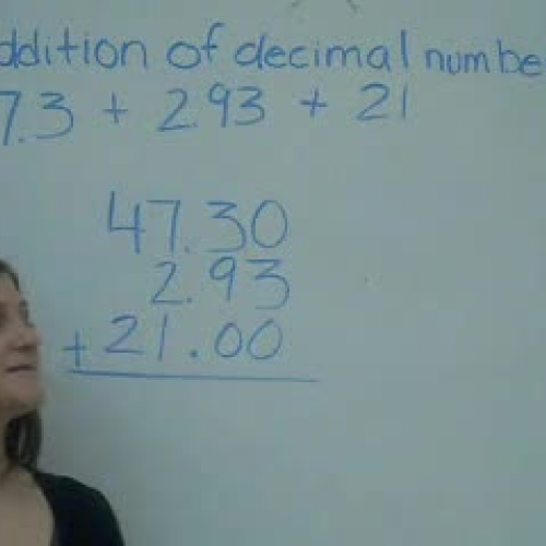 Addition of Decimal Numbers