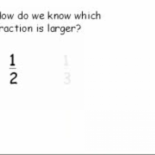 Comparing and Ordering Fractions