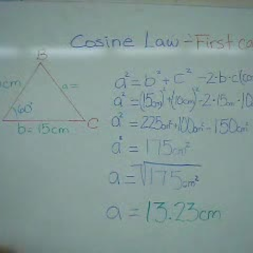 Cosine Law. Given two sides and the contained