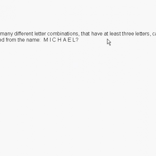Permutations of n Objects Exercise 3 Answer