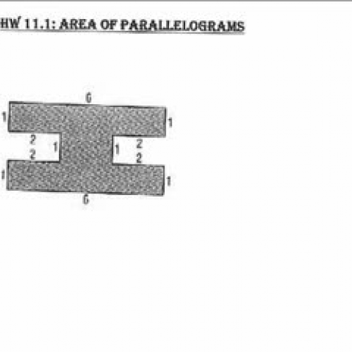 Area of Parallelograms HW