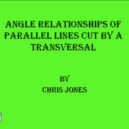 Angle Relationships in Parallel Lines