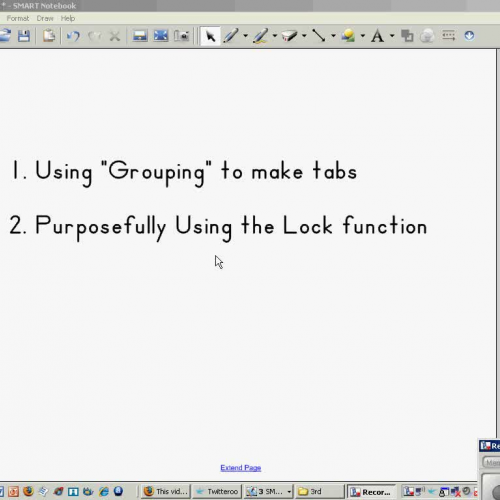 Creating SMARTnotebook Tabs and Purposefully 
