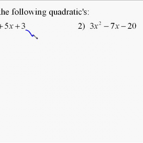 A110.13 Factoring Quadratic Equations