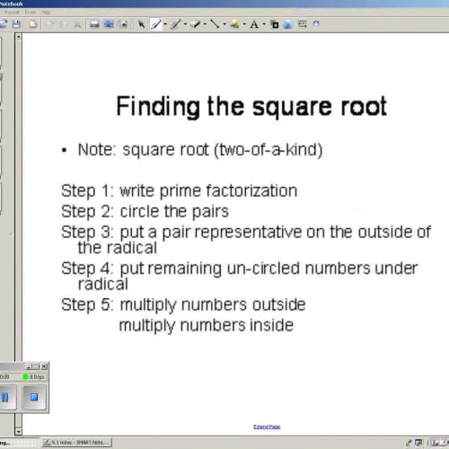 simplifying square root