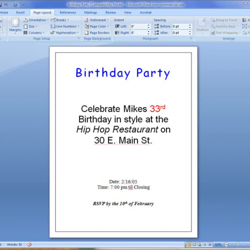 Working with Clipart and WordArt  in Word 200