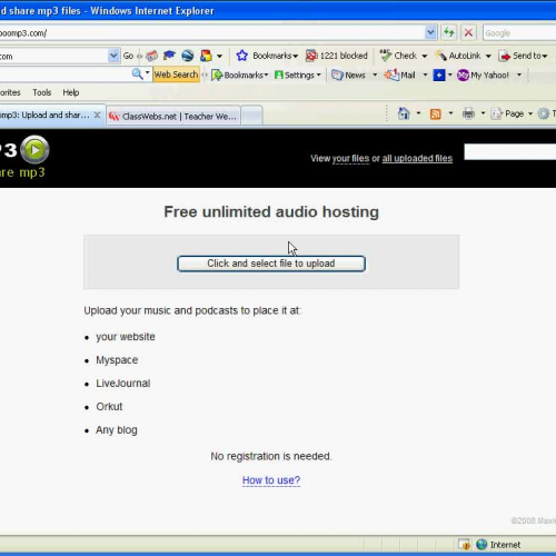 Podcasting Tutorial- uploading to boomp3