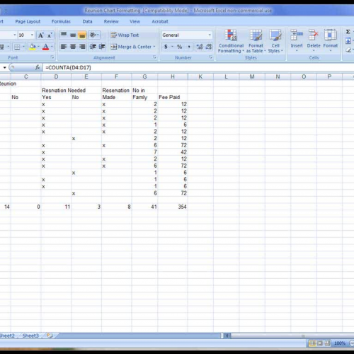 Formatting an Excel Worksheet