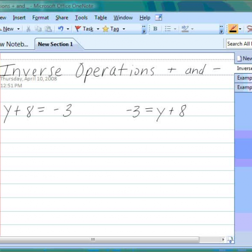 Inverse Operations addition and subtraction