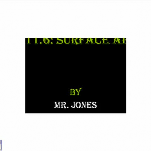 HW 11.6 Surface Area