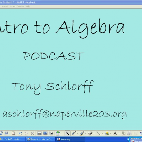 Intro to Algebra podcast 1 - The Introduction