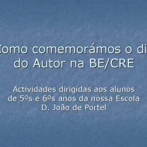 DIA DO AUTOR PORTUGUÊS