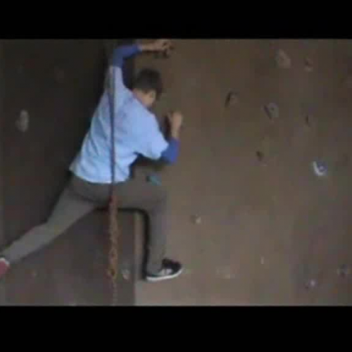 Using a climbing wall to teach goal setting