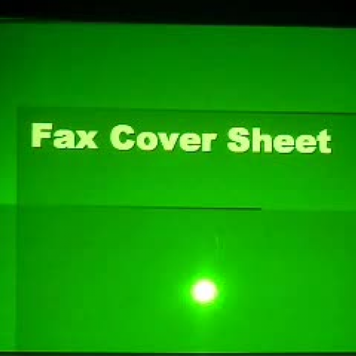 Creating a Fax Cover Sheet