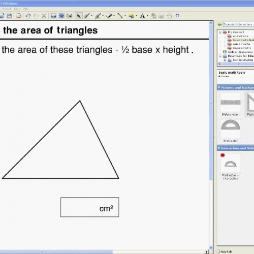 Find the area of a triangle