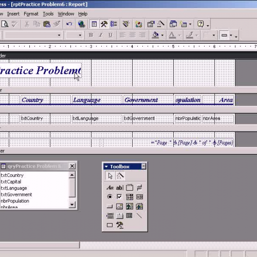 Formatting Report Practice Problem 6.