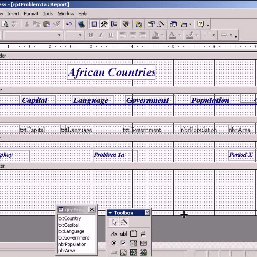Sum and Average Function Formulas in a Report