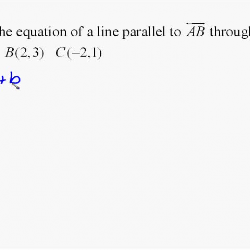 A15.10 Finding the equation of parallel lines