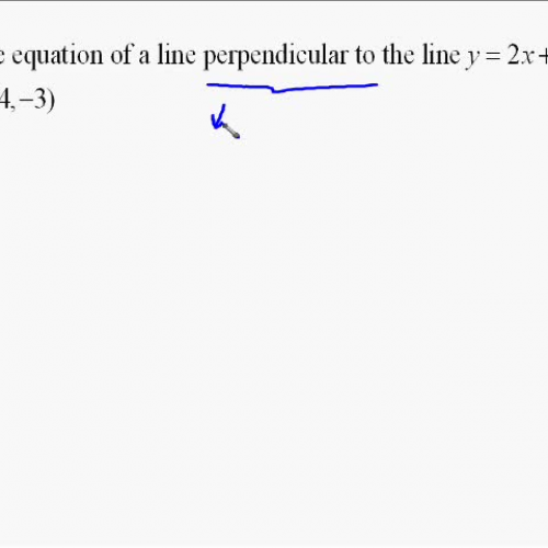A15.12 Finding the equation of a perpendicula