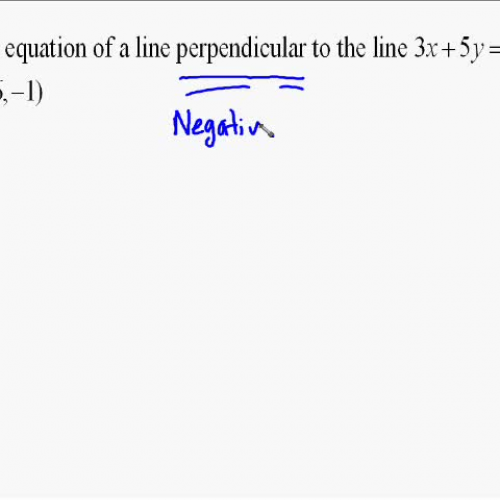 A15.13 Writing the equation of a perpendicula