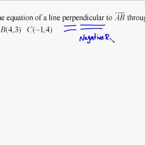 A15.14 Finding the equation of a perpendicula