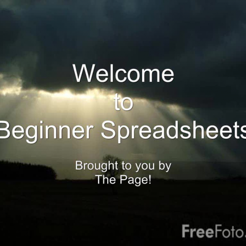 DCS Beginner Spreadsheet Notes
