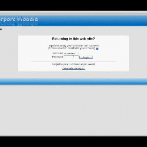 How to log into Moodle from Home