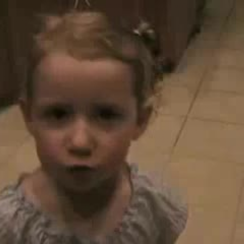 Child saying her age in fractions Pt. 2