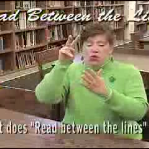 Idiom in ASL  Read Between the Lines