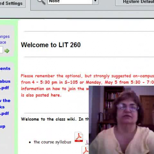 Welcome Video for LIT 260