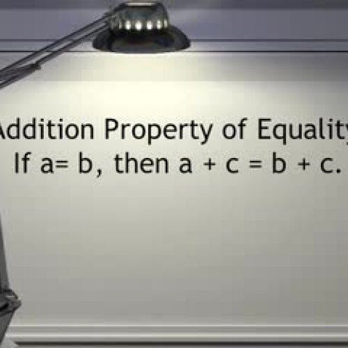 Solving Equations Using Addit