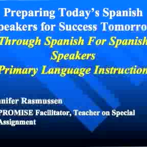 Part3 Spanish for Spanish Speakers Placement 