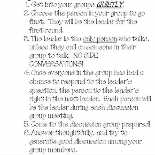 How to have Meaningful Discussion Groups