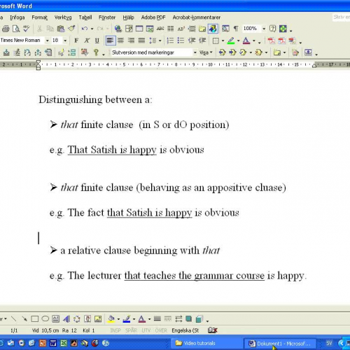 Distinguishing between a thatFC and a relativ