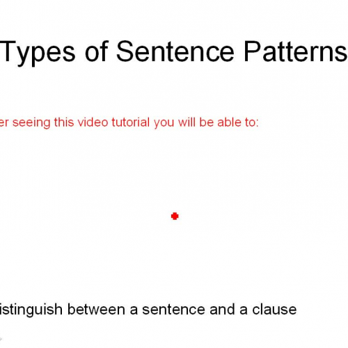 Sentence Patterns 1