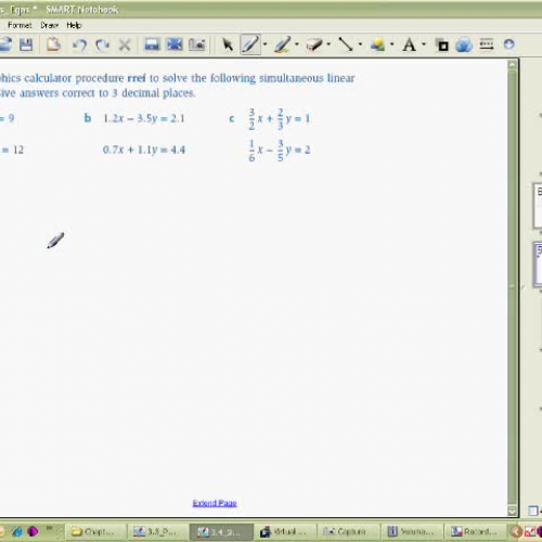 Using a TI89 to find the intersection of two 