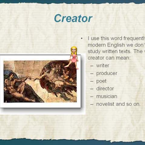 Essay Writing - Creator and Text